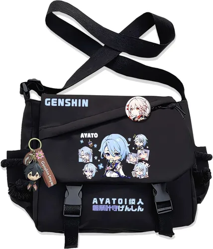 Miniatura 17 de Bolso Furina Crossbody Bag Single Shoulder Bag Adulto Anime 3D Print Mochila Negro Bolsa