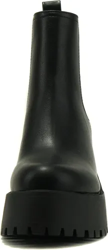 Miniatura 3 de Soda INSTANT - Botines Chelsea de tacón medio con suela gruesa para mujer, con doble elástico