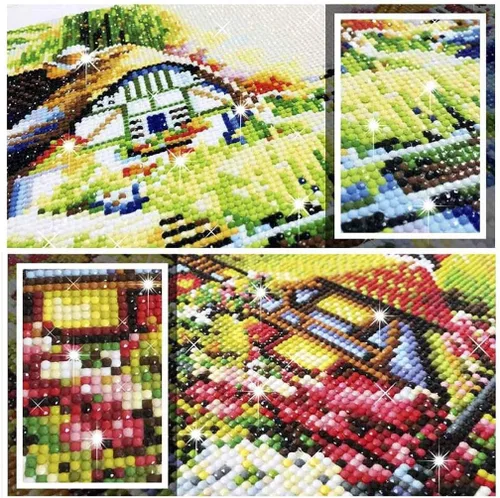 Miniatura 6 de Eiito Cajas de almacenamiento de accesorios de pintura de diamantes, cuentas de bordado de diamantes 5D, kits de arte contenedor (64 rejillas)