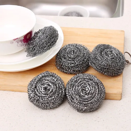 Miniatura 6 de KTOJOY - Juego de 6 estropajos de lana de acero inoxidable Stainless steel scrubbers for kitchen, bathroom, pots, pans, grill; heavy duty