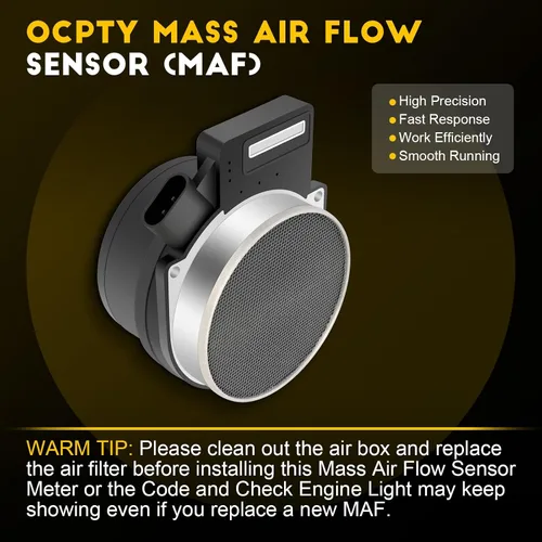 Miniatura 3 de OCPTY Sensor de flujo de aire masivo Sensor MAF para Cadillac CTS Eldorado Escalade, para Avalanche para C3500 para Corvette para Silverado 1500