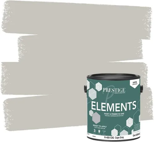 Miniatura 18 de PRESTIGE Paints Elements - Pintura interior e imprimación en uno, cáscara de huevo, 1 galón, gris cabo