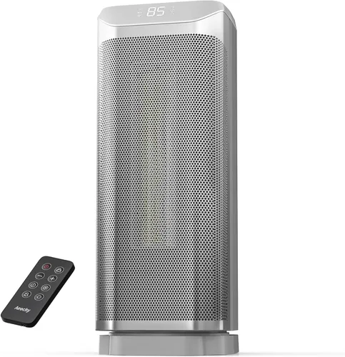 Miniatura 9 de Calentadores de espacio AEOCKY recién actualizados para uso en interiores, calentador eléctrico de metal de 1500 W con termostato AI, calentador
