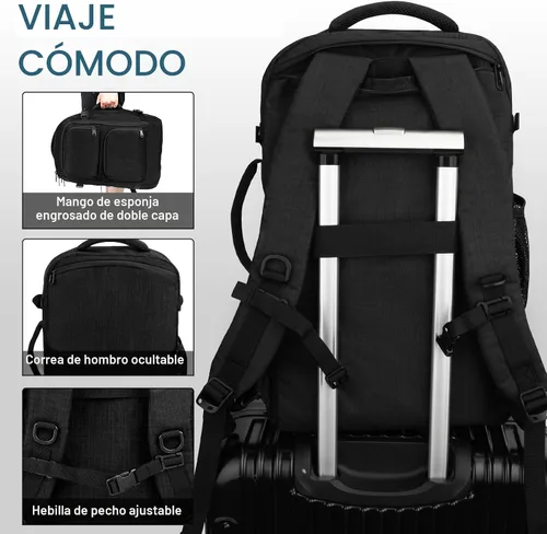 Miniatura 3 de Dinictis Mochila de viaje para laptop de 40 L para hombres y mujeres, compatible con cuaderno de 17 pulgadas, mochila de maleta aprobada para vuelo