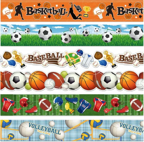 Miniatura 17 de Containlol Bordes para decoración de tablón de anuncios, 118 pies de borde festoneado con tema oceánico para tablón de anuncios de aula