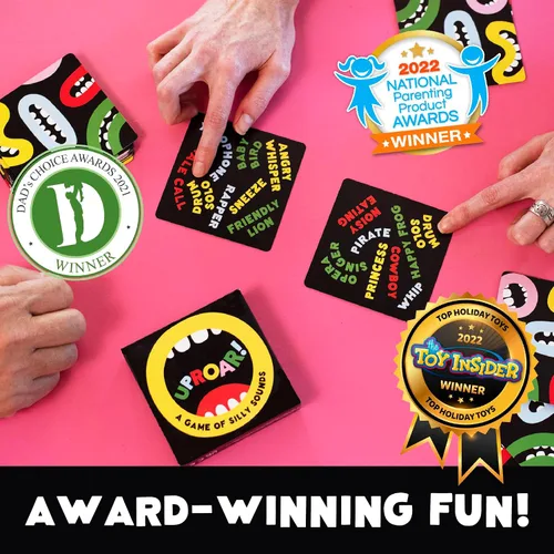Miniatura 4 de ¡UPROAR! Juego de cartas familiar de coincidencias de sonido – Divertido juego rápido para niños de 7 años en adelante, padres y adolescentes