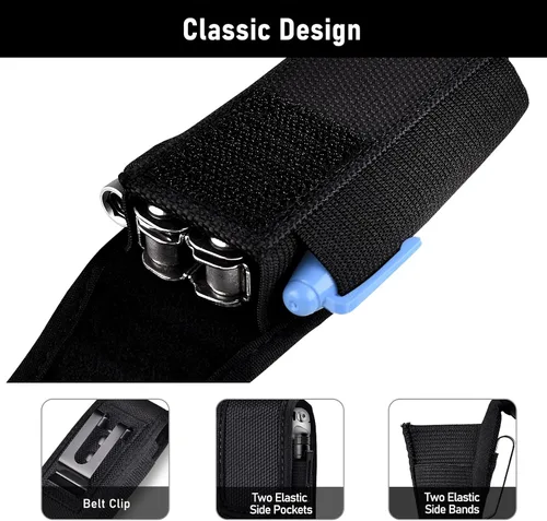 Miniatura 10 de Funda compatible con Leatherman Wave Plus Wingman Surge Rebar Multiherramienta Funda de cinturón de nylon con clip de cinturón