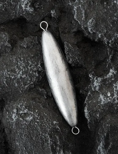 Miniatura 6 de BLUEWING Torpedo Plomada de Alambre Peso de Pesca para Agua Salada Plomo Bala Anillo Doble 2oz-48oz