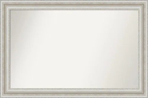 Miniatura 71 de Amanti Art Espejo de baño plateado para sobre el fregadero, 26 x 26 pulgadas, espejo cuadrado de plata antigua, marco de madera tradicional mediano