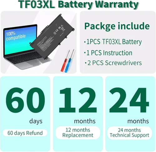 Miniatura 6 de 920070-855 TF03XL - Batería para portátil HP Pavilion 15-CC 15-CD 14-BF 15-CC0XX 15-CC1XX 15-CD0XX 15-CC123CL 15-CC561ST 15-CC154CL 15-CC184CL