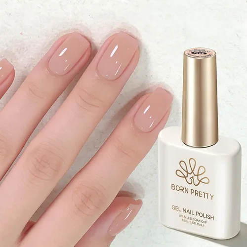 Miniatura 18 de Born Pretty Jelly Baby Pink - Esmalte de uñas de gel rosa claro, suave, transparente, neutro, translúcido, color natural, esmalte de gel UV