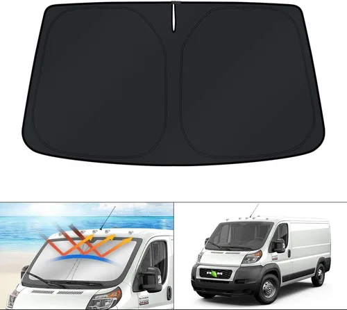Miniatura 13 de KUST - Parasol plegable para parabrisas para Ford Ranger, accesorios 2019-2025 2026, parasol personalizado para ventana, protector solar plegable