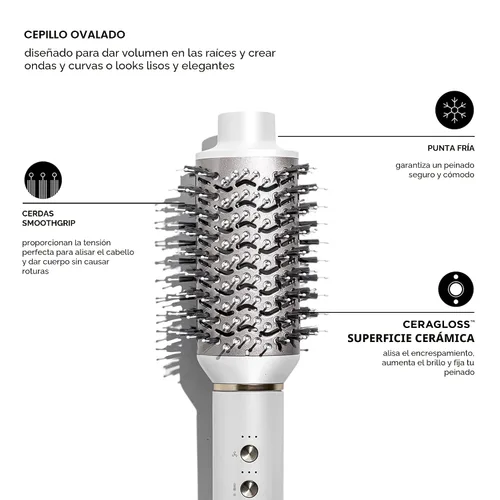 Miniatura 9 de Aire 360 Ceramic Dual Voltage Air Styler Blowout Kit with Curling Attachments, Oval Brush & Drying Concentrator Fast, Healthy Blowouts and