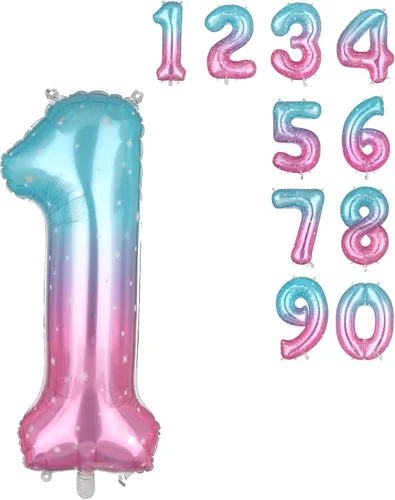 Miniatura 12 de Globos de 34 pulgadas con el número 5, globos de aluminio de Mylar para helio, globos digitales de helio, boda, despedida de soltera, aniversario