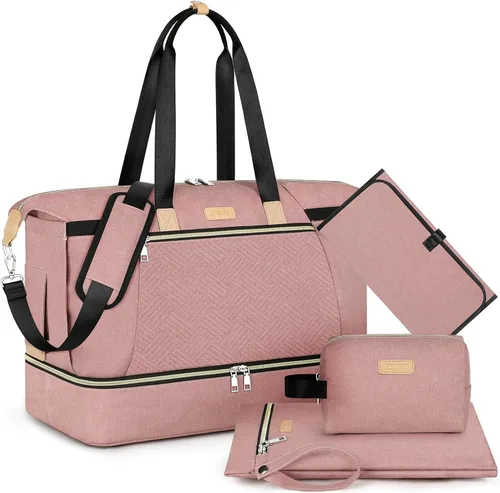 Miniatura 8 de ITIEZY Bolsa de pañales tipo tote para bebé - Bolsa grande para mamá con cambiador portátil, estuche para chupete, bolsas de hospital, bolsa