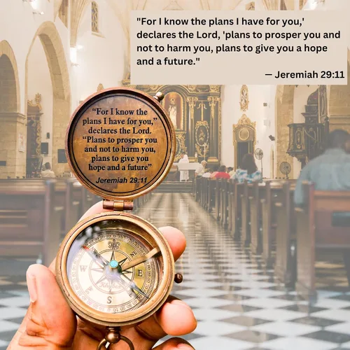 Miniatura 5 de Brújula God's Way - Regalos de bautismo y graduación para niños y hombres, regalos católicos e inspiradores