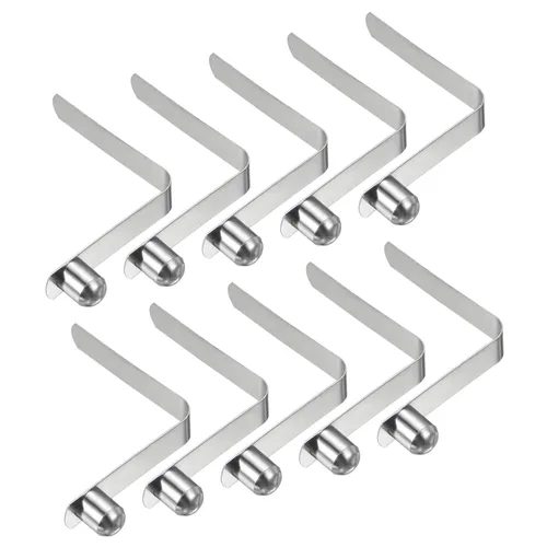 Miniatura 10 de PATIKIL Broches de paleta de kayak de 0.197 x 0.118 in, paquete de 10 clips de acero en forma de V de un solo pasador, clips de resorte, tubo