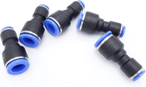 Miniatura 9 de Empuje para conectar, tubo de 1/2 pulgada de diámetro exterior x tubo de 1/4 pulgadas, conector de dos vías de unión recta de aire neumático