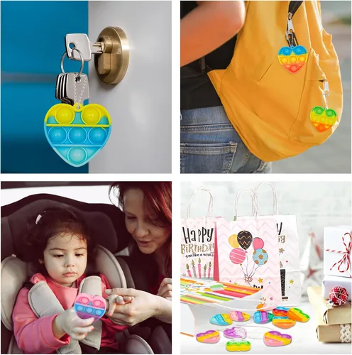 Miniatura 5 de Juguetes para ansiedad Pop Fidget en paquetes grandes, regalos de San Valentín para niños, 30 unidades, para niños en el aula, regalos de fiesta
