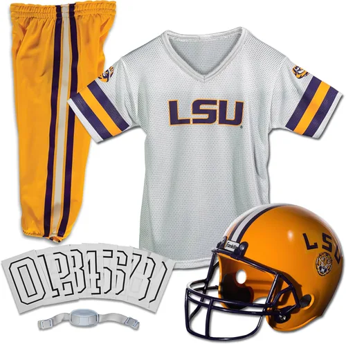 Miniatura 30 de Franklin Sports NCAA - Conjunto de uniforme de fútbol americano para niños, camiseta de fútbol universitario, casco + pantalones para niños y niñas