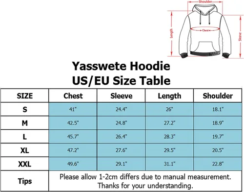 Miniatura 6 de Yasswete - Sudadera con capucha, unisex, estampado en 3D y bolsillos grandes