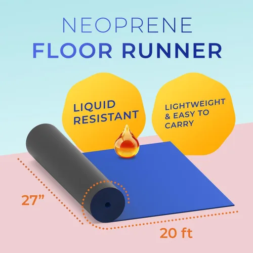 Miniatura 2 de Protector de goma de neopreno duradero para corredores Tapete de alto rendimiento para suelos del hogar y la oficina 0.069 pulgadas de grosor