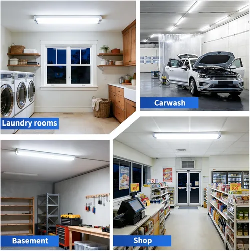 Miniatura 6 de JESLED T8 - Bombillas LED tipo A+B de 4 pies, 24 W, 3000 lúmenes, 5000 K, luz blanca diurna, Plug and Play o derivación de lastre, repuesto de tubo