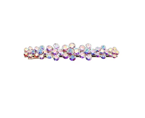 Miniatura 22 de Faship Preciosa pinza para el pelo de cocodrilo con diseño floral de cristal AB