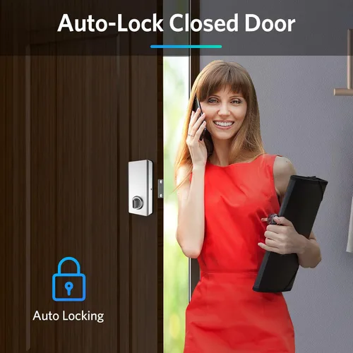 Miniatura 5 de Cerradura de puerta de entrada sin llave, cerradura inteligente con aplicación Bluetooth, teclado electrónico, tarjeta IC, llaves de repuesto