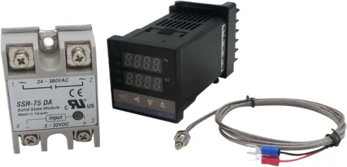 Miniatura 4 de 1 Unidades Digital PID Termostato Controlador de Temperatura REX-C100 Tipo K Termostato Termostato Termopar Sonda SSR Relé para Control Temperatura