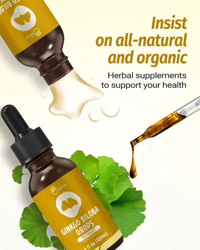 Miniatura 3 de Suplementos líquidos de extracto orgánico de ginkgo biloba, apoyo para el cerebro y la concentración, 98% de absorción, vegano, sin OMG, sin alcohol