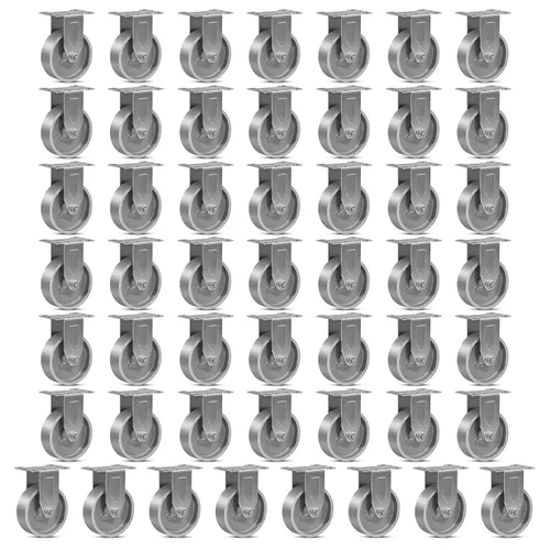 Miniatura 65 de Ruedas industriales resistentes de 3 x 1.25 pulgadas, capacidad de 350 libras, ruedas de hierro fundido y marco de acero para carros, carritos