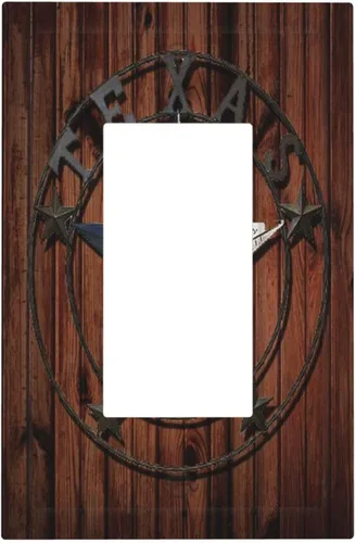Miniatura 72 de Mid Century Morden Boho - Placa de pared para interruptor de luz dúplex de 1 banda, placa frontal decorativa eléctrica para receptáculo para baño