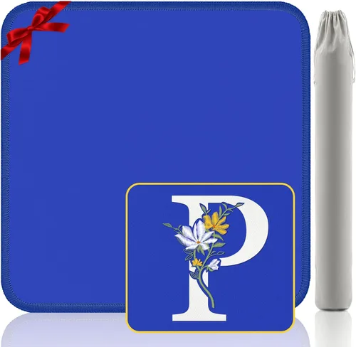 Miniatura 46 de Tapete Mahjong para mesa, neopreno antideslizante con reducción de ruido, 32.4 x 32.4 pulgadas, azul, perfecto para mahjong americano, póker