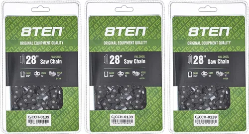 Miniatura 27 de 8TEN Cadena de motosierra semi cincel de 6 pulgadas .050 1/4 42 DL para Worx WG320 Black & Decker LLP120 (paquete de 3)