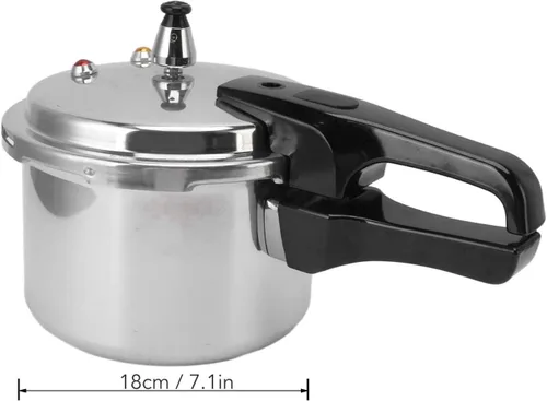 Miniatura 6 de Olla a presión de acero inoxidable de 3 litros, mini olla compatible con inducción para estufa y cocinas eléctricas, diseño seguro de grado