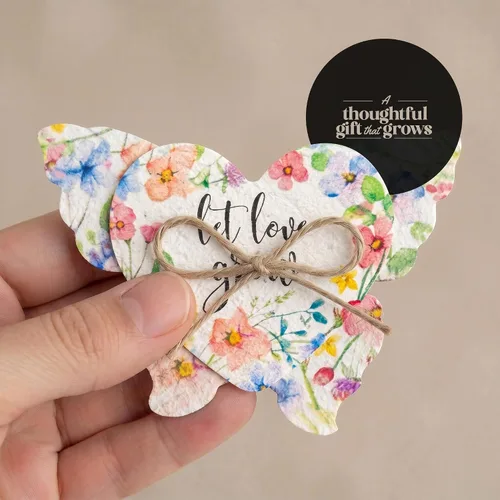 Miniatura 8 de Combo Seed Paper - 24pcs Hearts & 24pcs Butterflies, Writable & Plantable Wildflower Gifts for Mom this Mother’s Day, Use for Shower Favors