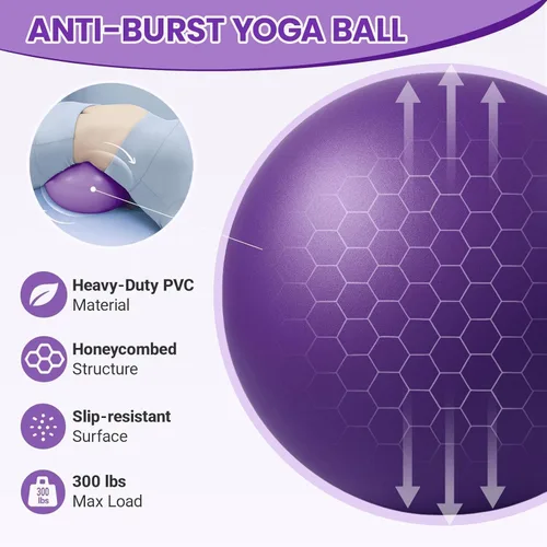 Miniatura 2 de Juego de anillos de pilates de 15 piezas con pesas ajustables para muñeca, pelota de yoga, banda de resistencia figura 8, cinta métrica, bandas
