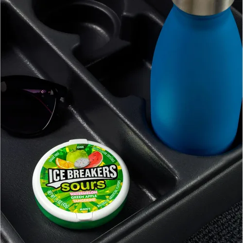 Miniatura 4 de ICE BREAKERS Sours - Latas de mentas sin azúcar con sabor a fruta surtida, 1.5 onzas (8 unidades)