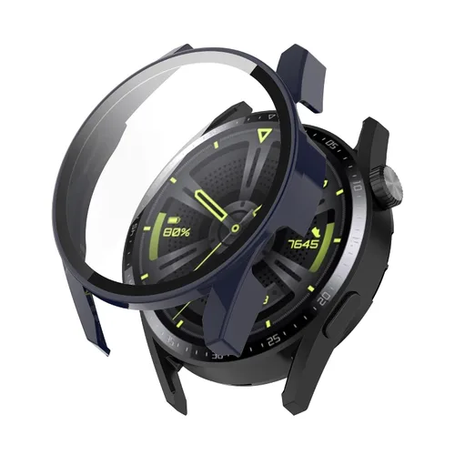 Miniatura 12 de AISPORTS Paquete de 2 fundas protectoras compatibles con Huawei Watch GT 3 de 1.811 in, carcasa rígida de policarbonato HD, película de vidrio negro