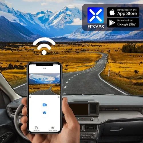 Miniatura 5 de Fitcamx Adaptación de la cámara de tablero delantera 2K+trasera 1080P para Ford Maverick 2022-2026 (alimentado desde OBD/caja de fusibles), aspecto