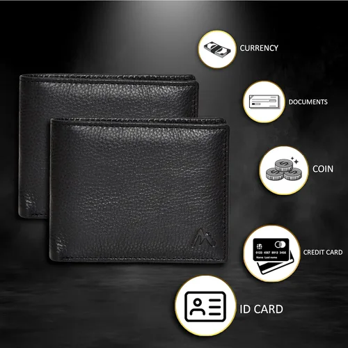 Miniatura 6 de Carteras plegables de cuero RFID hechas a mano para hombres en varios colores que ofrecen 9 tarjetas y 1 ranuras para identificación