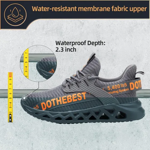 Miniatura 23 de Furuian - Tenis con punta de acero para hombres y mujeres, zapatos de seguridad ligeros, cómodos, a prueba de pinchazos, zapatos de trabajo