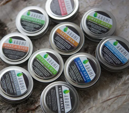 Miniatura 7 de Aromi Alpha Male Colonia sólida Fragancia fresca, afrutada, aroma a piña, gamuza y lavanda, regalo del día del padre, viajes, vegano, libre