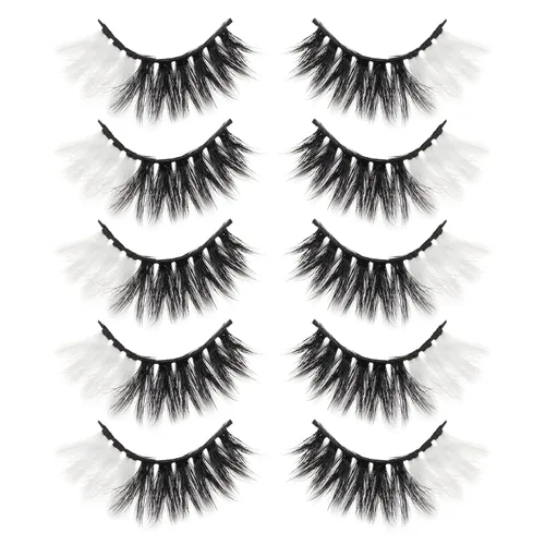 Miniatura 10 de Pestañas Postizas Blancas de Halloween Herramientas de Extensión de Pestañas Blancas para Ojos Anime Cosplay Maquillaje de Aspecto Natural Pestañas