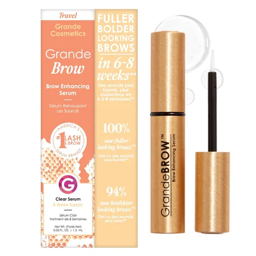 Grande Cosmetics GrandeBROW Suero para mejorar las cejas para unas cejas más llenas y atrevidas - Suero para cejas con vitaminas, péptidos,