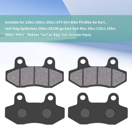 Miniatura 4 de Juego de 4 pastillas de freno de disco para 150cc 200cc 250cc ATV Dirt Bike Pit Bike Go Kart, Yerf-Dog Spiderbox 150cc GX150 go kart Gy6 49cc 50cc