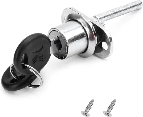 MroMax Cerradura de cajón, diámetro de cilindro de 3/4 pulgadas (0.748 in), llave diferente, cerradura de émbolo de gabinete de aleación de zinc