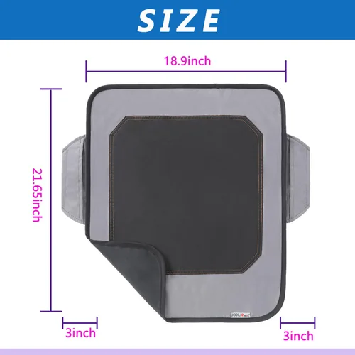 Miniatura 5 de JOOLIO B&S Funda protectora para silla elevadora extragrande, funda de asiento para silla alta de comedor, funda de asiento de silla elevadora, Gris