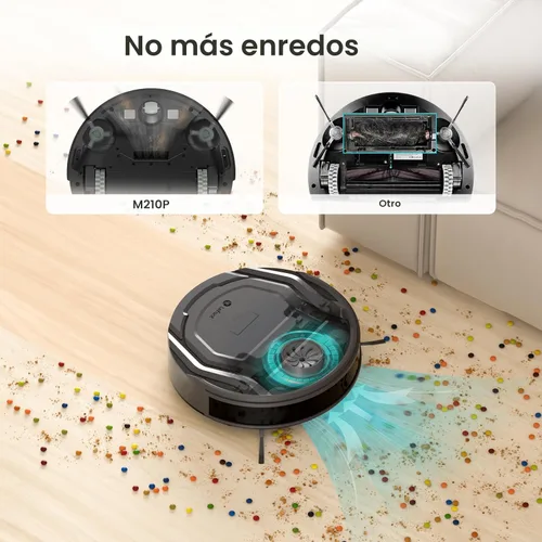 Miniatura 6 de Lefant Aspiradora robot M210 Pro, succión de 4000 Pa, 200 minutos de tiempo de funcionamiento, silenciosa, ultrafina, aspiradora robótica de carga